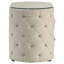 Table de chevet rembourrée 2 tiroirs Santiago Ivory