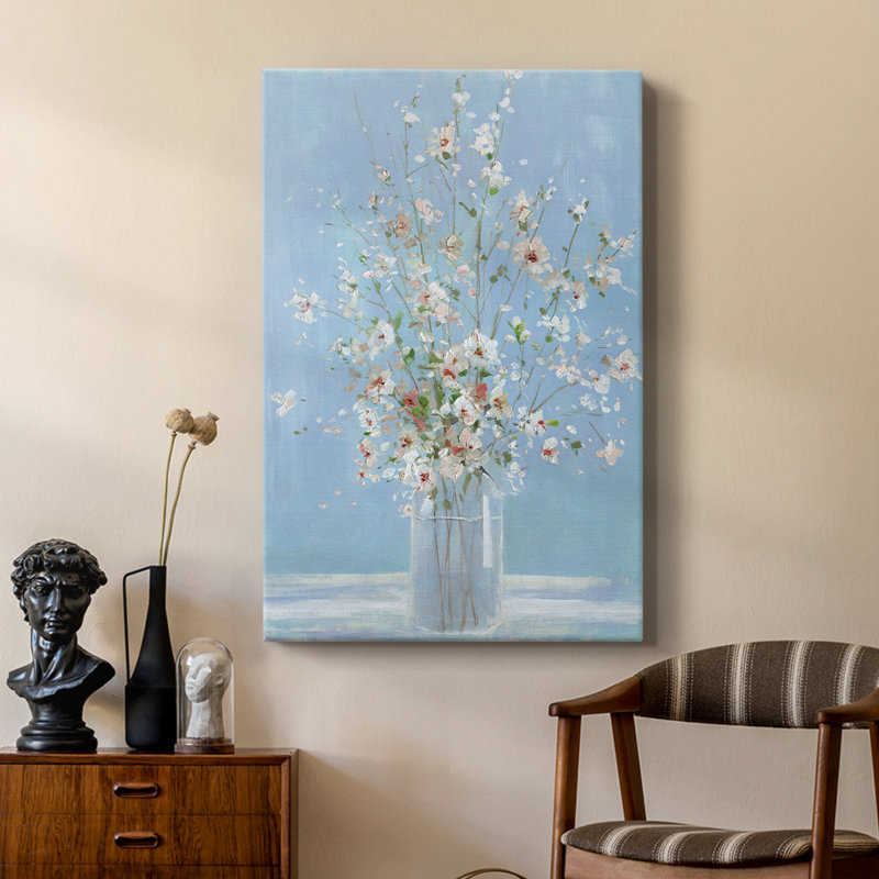 Arrangement de fleurs de cerisier - Cavas de galerie sur mesure, H 27 po x l 18 po