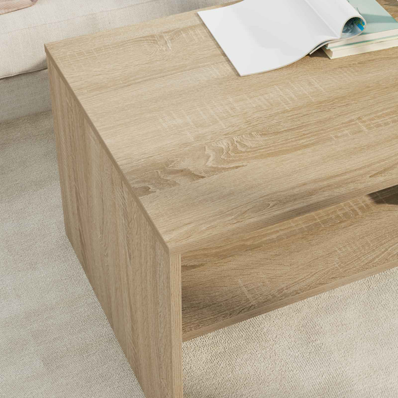 Coffee Table with Storage, Sonoma Oak
