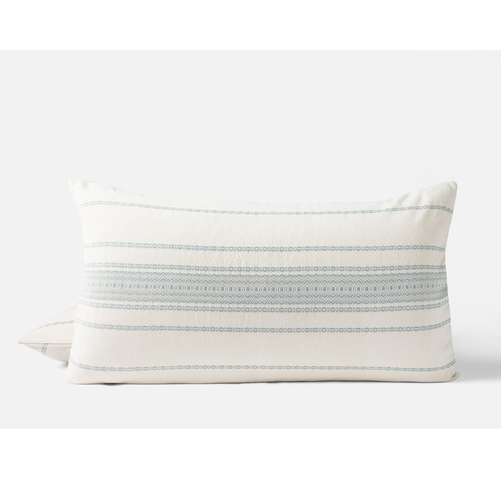 Rippled Organic Cotton Sham, Undyed/Surf, King