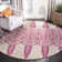 Tapis ivoire / fuchsia Annette
