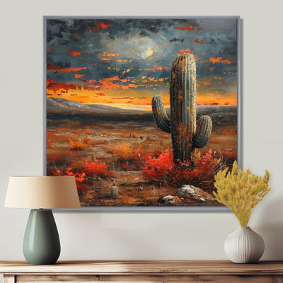 Décoration murale cactus vert et orange
