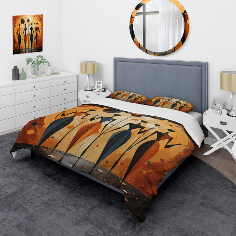 Ensemble de housse de couette African Soulful III - African American Art - Microfibre de polyester