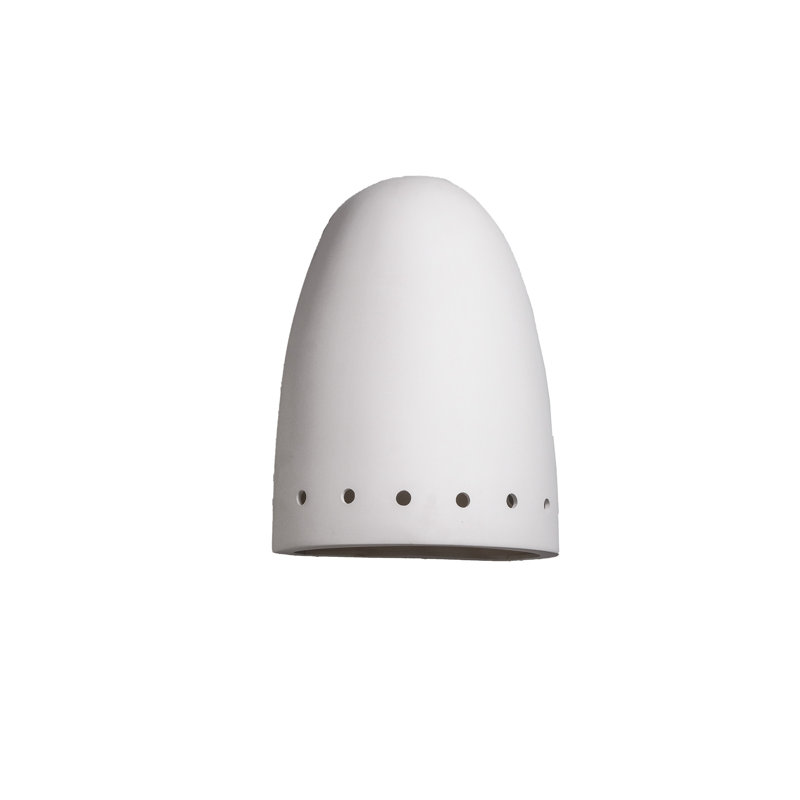 Ampoule murale d'extérieur encastrée en céramique Charleus, ampoule DEL incluse, Blanc pouvant être repeint, 1-Pack