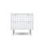 Chrisman Night Stand With 2 Drawers In White & Chrome Finish