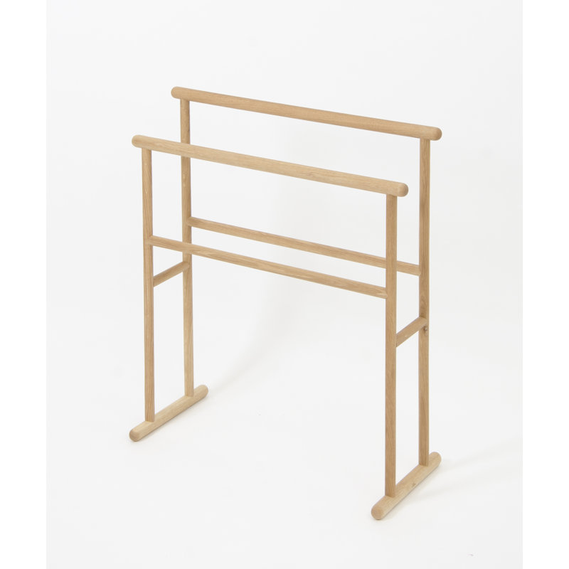Iklim Wood 4 Freestanding Towel Stand, Oak