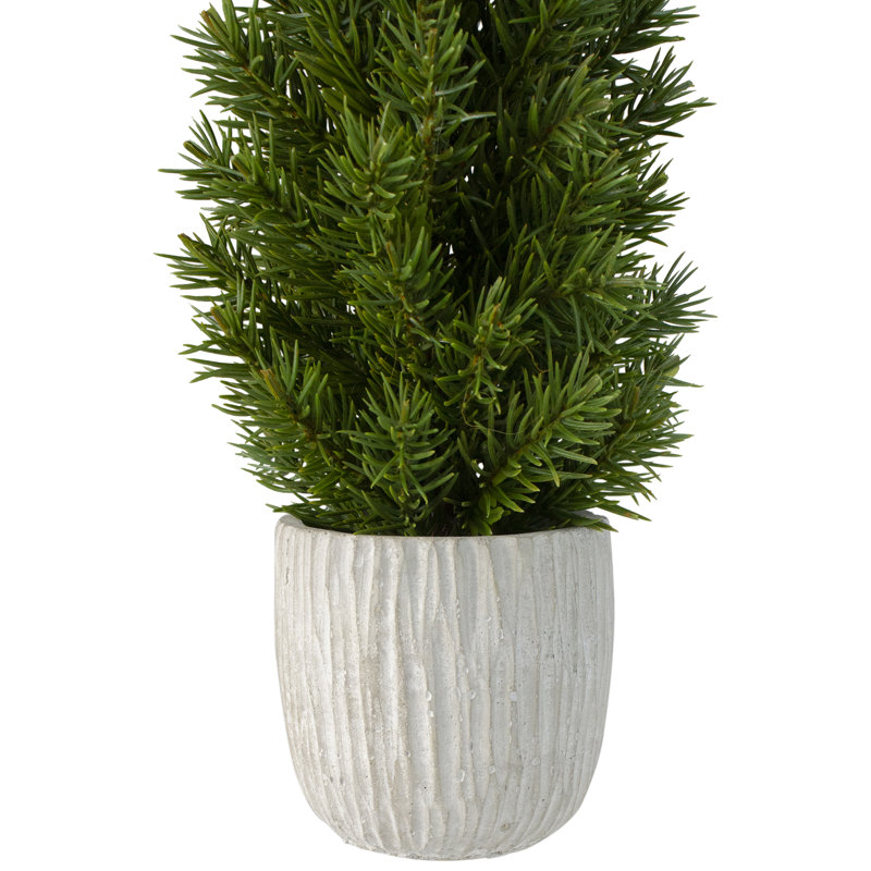 Mini sapin de Noël artificiel 17 "avec base en pierre - non éclairé
