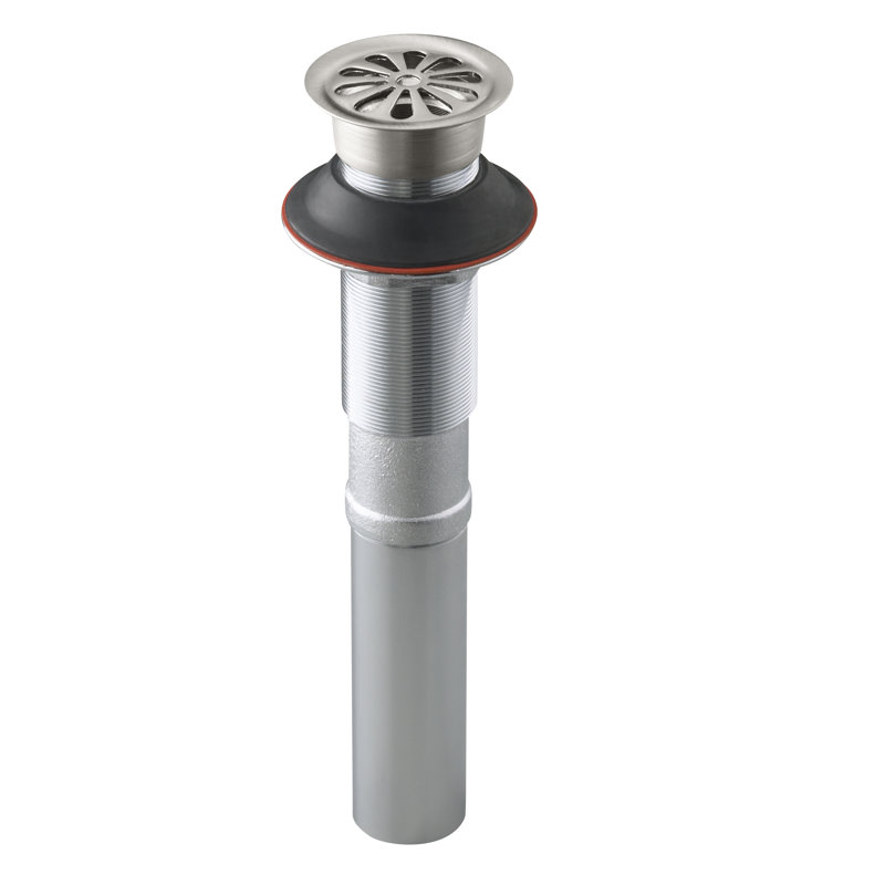 Grid Bathroom Sink Drain, Vibrant Stainless, No