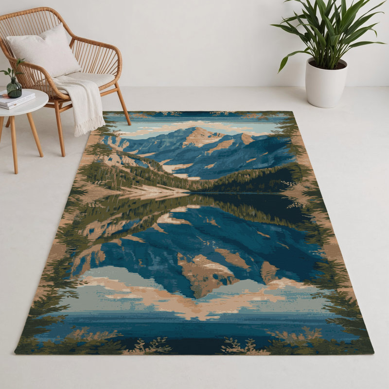 Tapis intérieur et extérieur gris Nature, Rectangulaire 3 pi x 5 pi