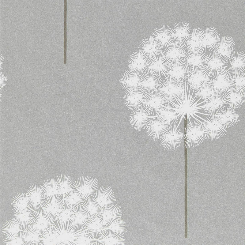 Paloma Amity Wallpaper, Silver/Chalk
