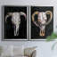 Horned Skull I, toile encadrée de qualité supérieure - prête à être accrochée-1306531445-1306531444