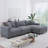 114.5'' Corduroy Couch With 2 Pillows Oversized Sofa L Shaped Sectional Couch With Reversible Chaise With Two Armrests Hidden Storage Space Sectional Couches For Living Room-648161344