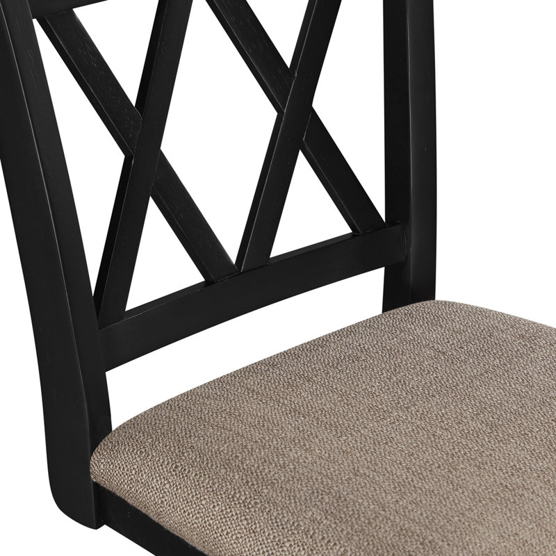 Renetta Swivel Counter & Bar Stool, True Black, Brown Polyester, Counter Stool (24" Seat Height)
