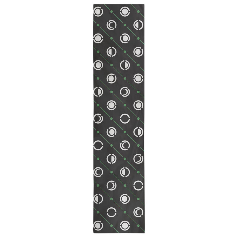 Classic Moon Phases Table Runner, 16" x 72", Black/White/Green