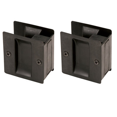 Darleene Brass Pocket Door Passage Hardware (2 per Pack)
