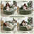 56" Oversized Bean Bag Chair, Boneless Round Chaise Lounge Single Sofa Chair with Pillows-673957652