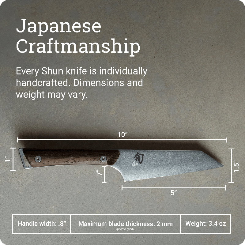 Shun Kanso 5" Asian Multi-Prep Knife, Handcrafted Japanese Boning Knife, AUS10A Stainless Steel Blade, Tagayasan Handle, Trimming Tool for Professional and Home Chefs