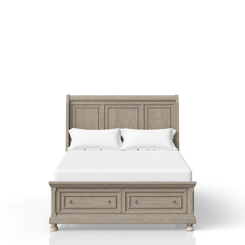 Storage Bed, Antique Gray, Queen