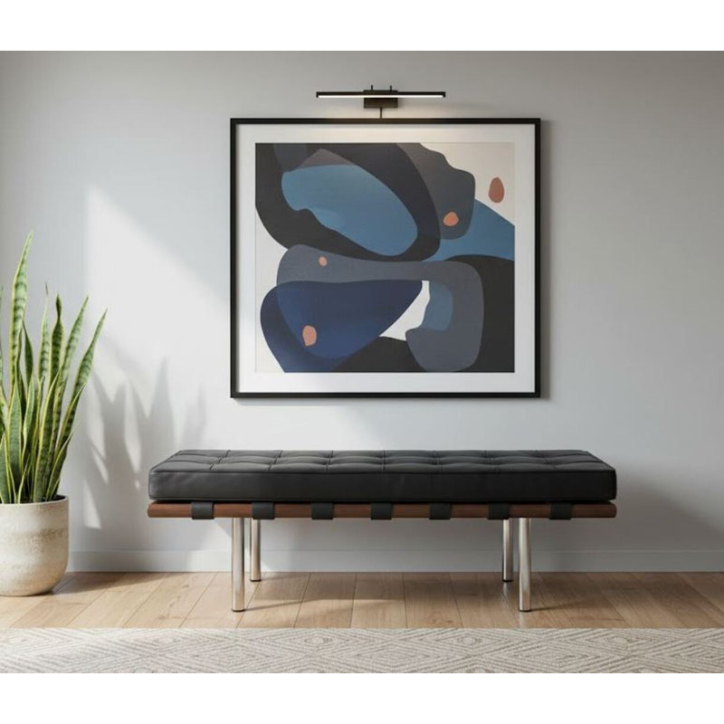 Banc en similicuir Walton, Black