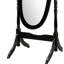 Plancher en bois noir - Miroir sur pied de style traditionnel Queen