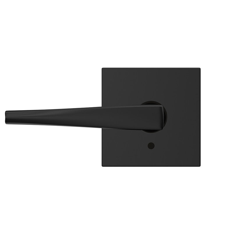 Custom Eller Hall-Closet and Bed-Bath Lever with Collins Trim, Matte Black