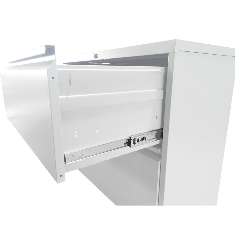 3 Steel File Cabinet, For Office/Home, , Full Extension Drawers, Tilt, Accommodates Multiple Types Lockable Metal 3 Drawer Strong Build, Extension, Suits Stores A4/Legal/Letter Size