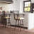 Swivel Upholstered Faux Leather Counter Stool-1112000820