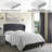 Fabric Upholstered Bed,Tufted Headboard Adjustable Height Bed Frame-31103053-31103055
