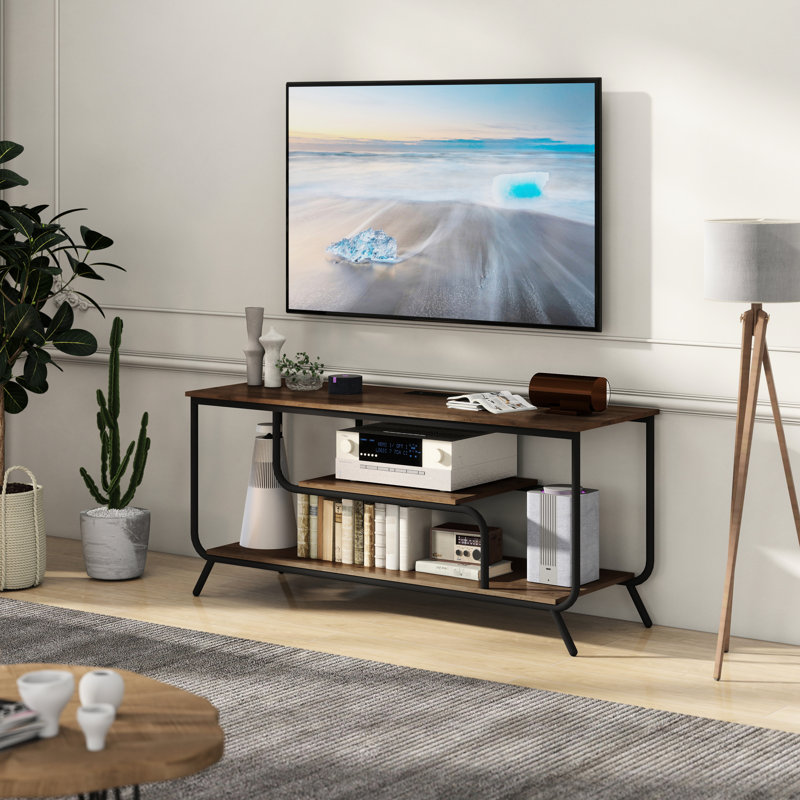 There Are Installation Videos And Scene Videos. TV Socket And LED Light - TV Stand TV Up To 55 " Small Unit Modern TV Console Suitable For Living Room And Bedroom