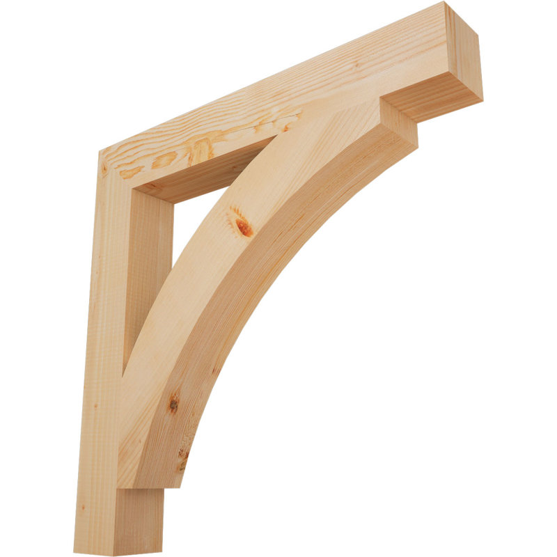Support de bloc lisse Thorton l 3 1/2 po x P 28 po x H 28 po, H 28 po x l 4 po x P 28 po, Douglas (lisse)