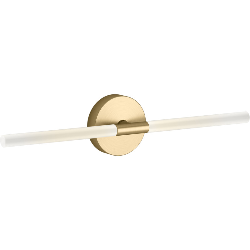 Components 24-in Led Sconce, Moderne Brushed Gold