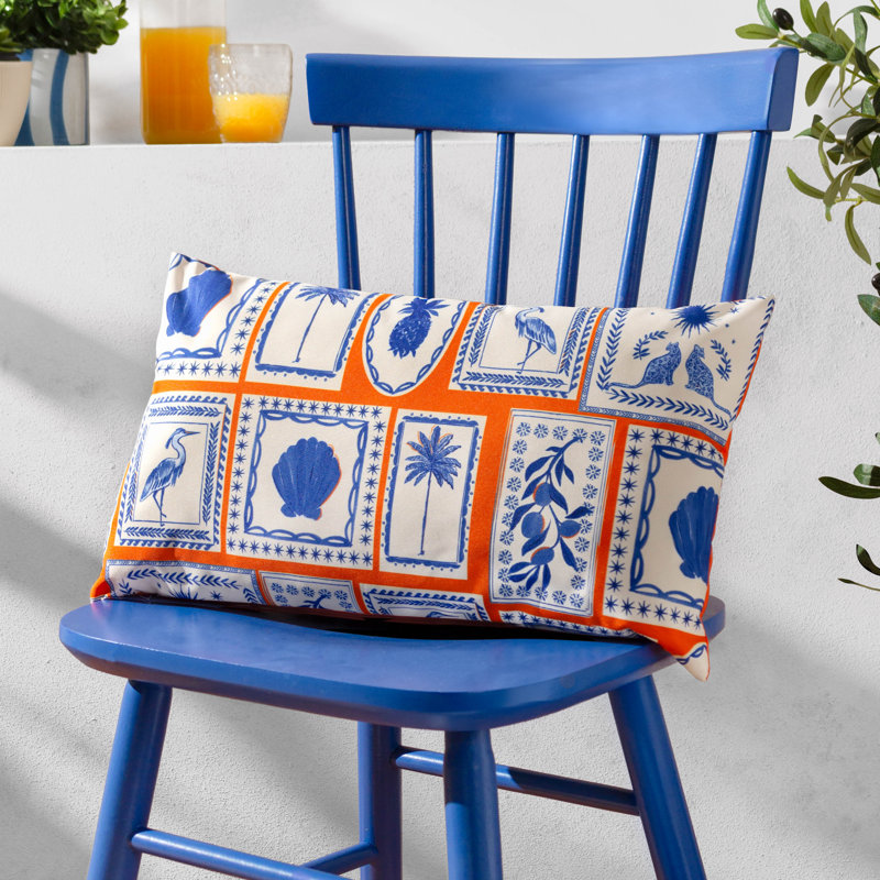 Frieze Indoor / Outdoor Abstract Rectangular Lumbar Cushion