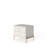Modern Off-white Nightstand With 2 Drawers And Gold Steel Legs, Mdf Bedroom Side Table | Gift Idea