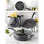 Batterie de cuisine antiadhésive 3 pièces T-fal Essentials, 8 & 9,5 & 11 pouces, noir