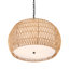 Luminaire suspendu tambour tissé 3 lumières Amenadiel