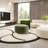 Cream  style semi-circular curved sofa