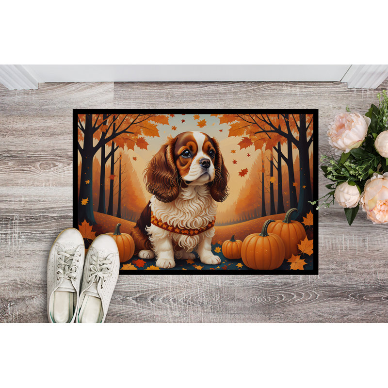 Tapis intérieur ou extérieur Cavalier Spaniel Fall, L 18 po x L 27 po