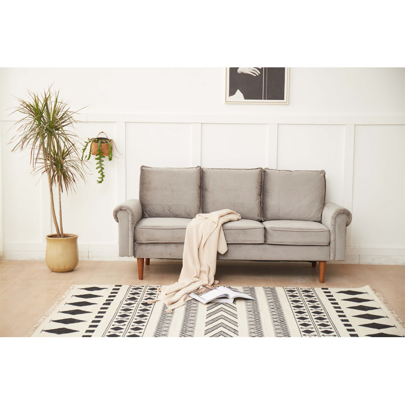 Luxurious Sofa with High-Density Foam and Solid Wood Frame for Ultimate Comfort and Durability, Grey