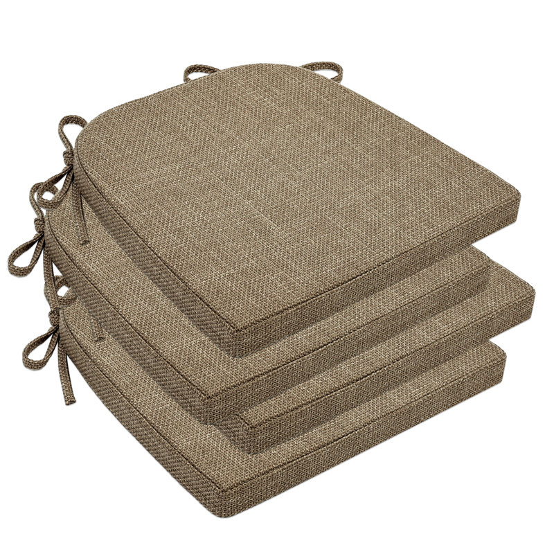 Indoor 1.5'' Dining Chair Chair Pad, Brown Polyester Blend