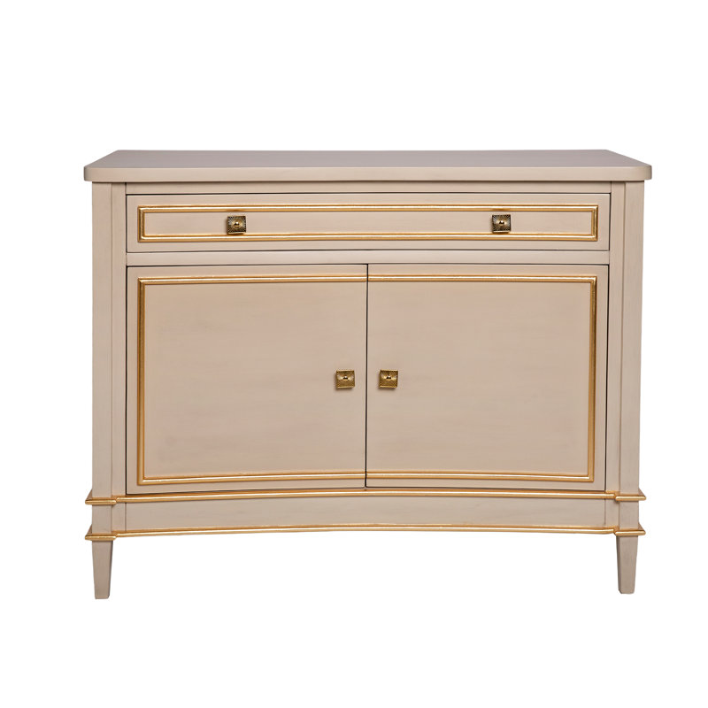 Izmir Solid Wood 2 - Door Accent Cabinet, Antique Gray