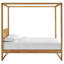 Grand lit plateforme à baldaquin en bois Alva-110689411-110689412
