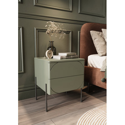 Mekka 49cm W Manufactured Wood Bedside Table