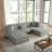 Seemab 5 - Piece Upholstered Light Gray Corduroy Modular Sectional with Pillow Back and Removable Ottoman-1357576003-1348314284