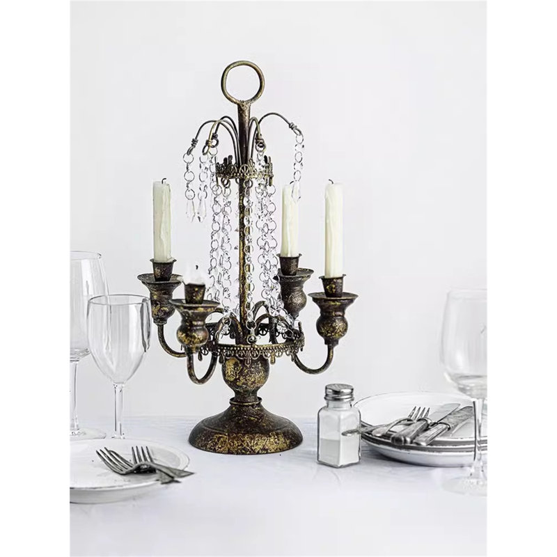 18.9'' H Metal Tabletop Candlestick