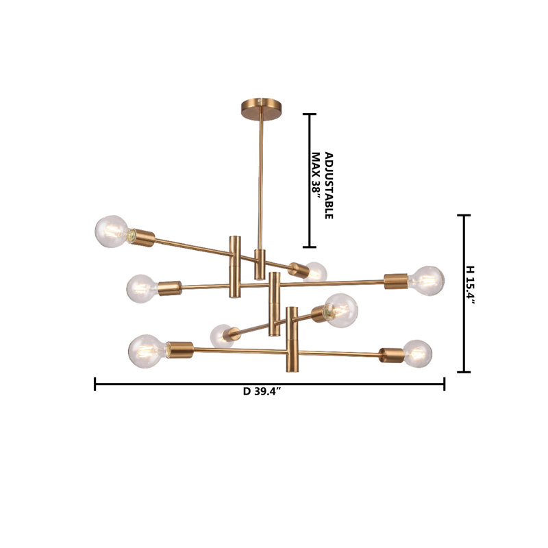 8 - Light Unique Geometric Chandelier