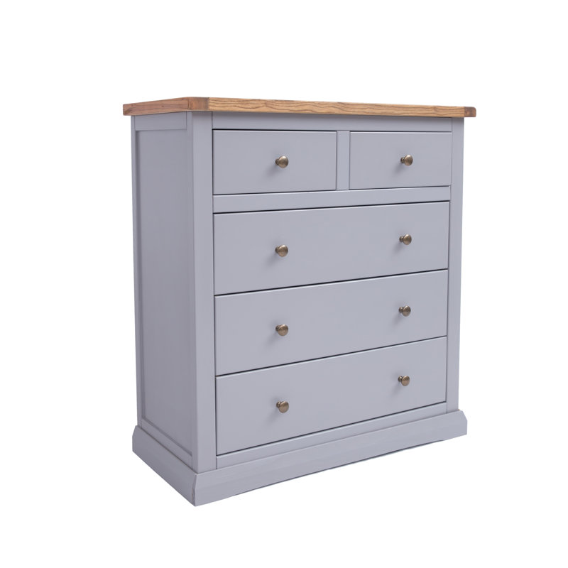 Tollison 90cm W 5 - Drawer Chest of Drawers