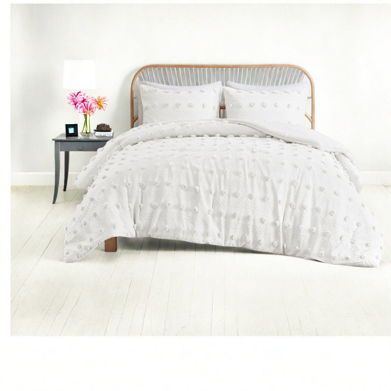Ensemble de literie pour très grand lit luxueux, édredon en polyester avec motif jacquard, élégance pour la maison