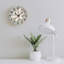 Décoration murale décorative ronde en or blanc 12 x 12 pouces