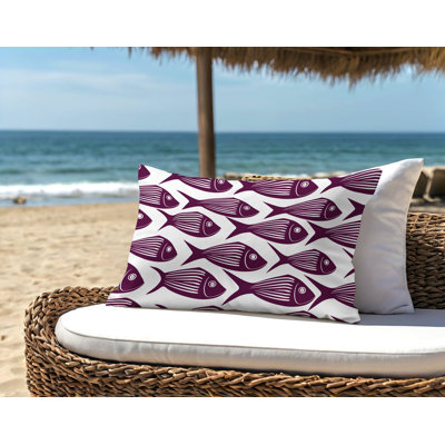 Barnon Outdoor Reversible Throw Pillow