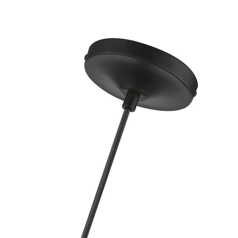 Luminaire suspendu cylindrique simple Leor, Noir / nickel brossé